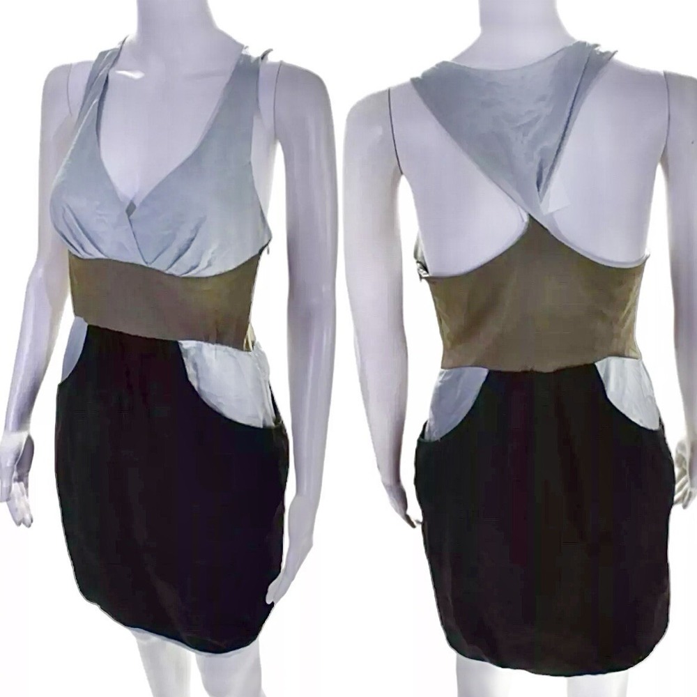 Saks 5th Avenue Iodice‎ Mini Dress Size XS Racerback Colorblock Sexy Party - Picture 13 of 16